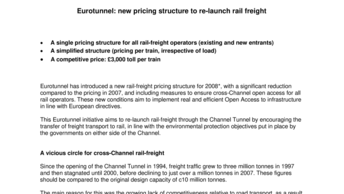 Eurotunnel: new pricing structure to re-launch rail freight