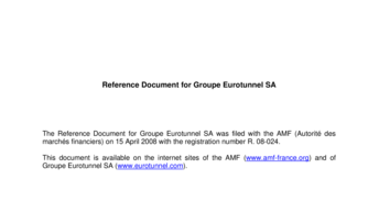 Reference Document for Groupe Eurotunnel SA