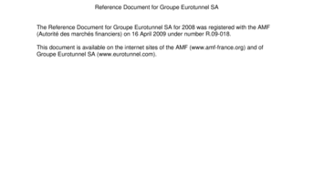 Reference Document for Groupe Eurotunnel SA