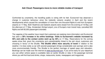 Ash Cloud: Passengers move to more reliable modes of transport