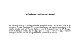 Notification de franchissement de seuil