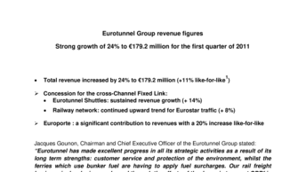 Eurotunnel Group revenue figures