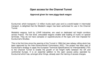 Open access for the Channel Tunnel