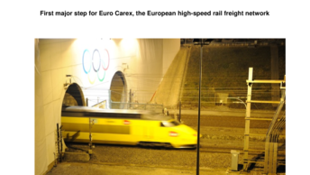 First major step for Euro Carex, the European high-speed rail freight network