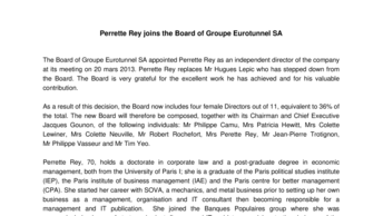 Perrette Rey joins the Board of Groupe Eurotunnel SA