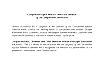 Competition Appeal Tribunal rejects the decision  by the Competition Commission