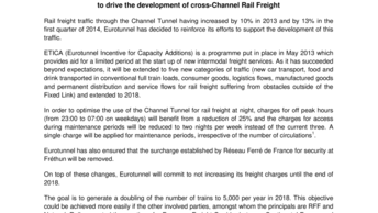 Groupe Eurotunnel extends the ETICA Programme  to drive the development of cross-Channel Rail Freight