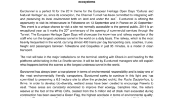 European Heritage Open Day: A Chance to see the Channel Tunnel as never before