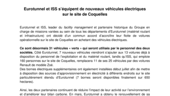 Eurotunnel et ISS s’équipent de nouveaux véhicules électriques sur le site de Coquelles