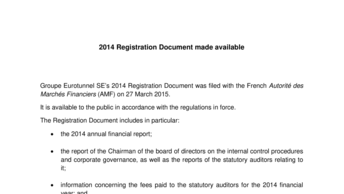 2014 Registration Document made available