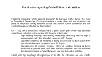 Clarification regarding Calais-Fréthun train station