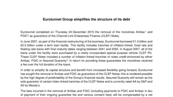 Eurotunnel Group simplifies the structure of its debt