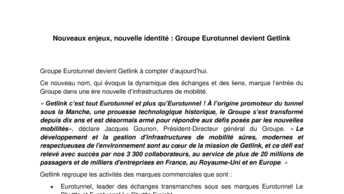 Nouveaux enjeux, nouvelle identité : Groupe Eurotunnel devient Getlink