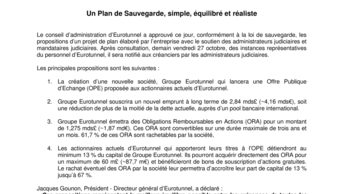 Un Plan de Sauvegarde, simple, équilibré et réaliste