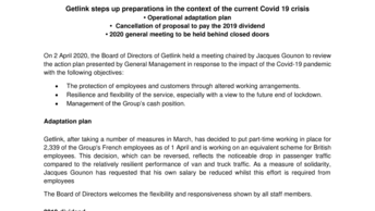 Getlink steps up preparations in the context of the current Covid 19 crisis
