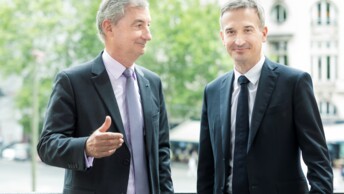 Jacques Gounon, Président du Conseil d'administration et Yann Leriche, Directeur général de Getlink