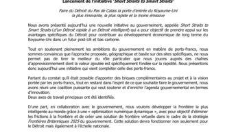 Lancement de l’initiative ‘Short Straits to Smart Straits’