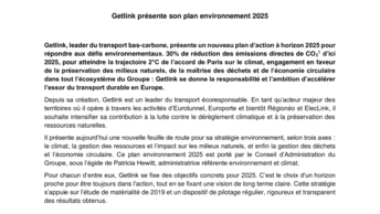 Getlink présente son plan environnement 2025