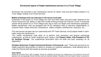 Eurotunnel opens a Freight maintenance service in Le Truck Village