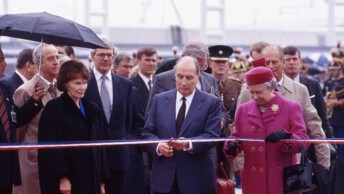 Major historical event: video footage of the official opening of the Channel Tunnel on 6 May 1994