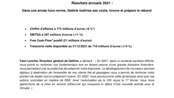 Résultats Annuel 2021 : Dans une année hors norme, Getlink maîtrise ses coûts, innove et prépare le rebond