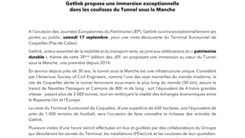 Journées Européennes du Patrimoine 2022 - Getlink propose une immersion exceptionnelle dans les coulisses du tunnel sous la Manche.pdf
