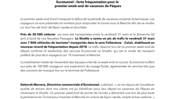 Eurotunnel, forte fréquentation pour le premier week-end de vacances de Pâques.pdf