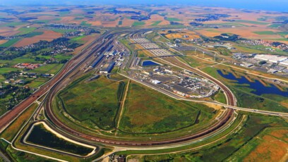 Le terminal Eurotunnel à Coquelles (France)