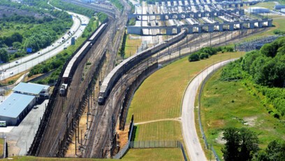 Eurotunnel Terminal in Folkestone (Kent)