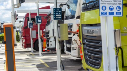 Video footage of the preparations for Brexit at Eurotunnel