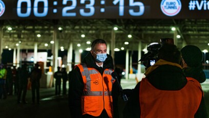 Evènement Brexit : Yann Leriche aux côtés des équipes sur le terminal de Coquelles durant la nuit du réveillon