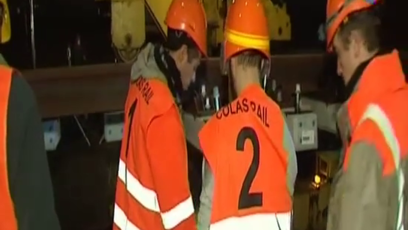 Works on the Tunnel's diamond cross-over