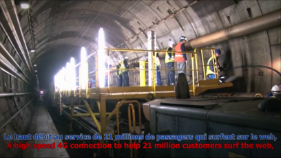 A technological feat under the Channel, 100 metres below sea level, thanks to the 4G