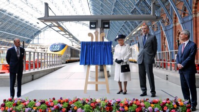 Her Majesty The Queen unveils plaque to celebrate 20th anniversary of the Channel Tunnel opening – 5 June 2014, London