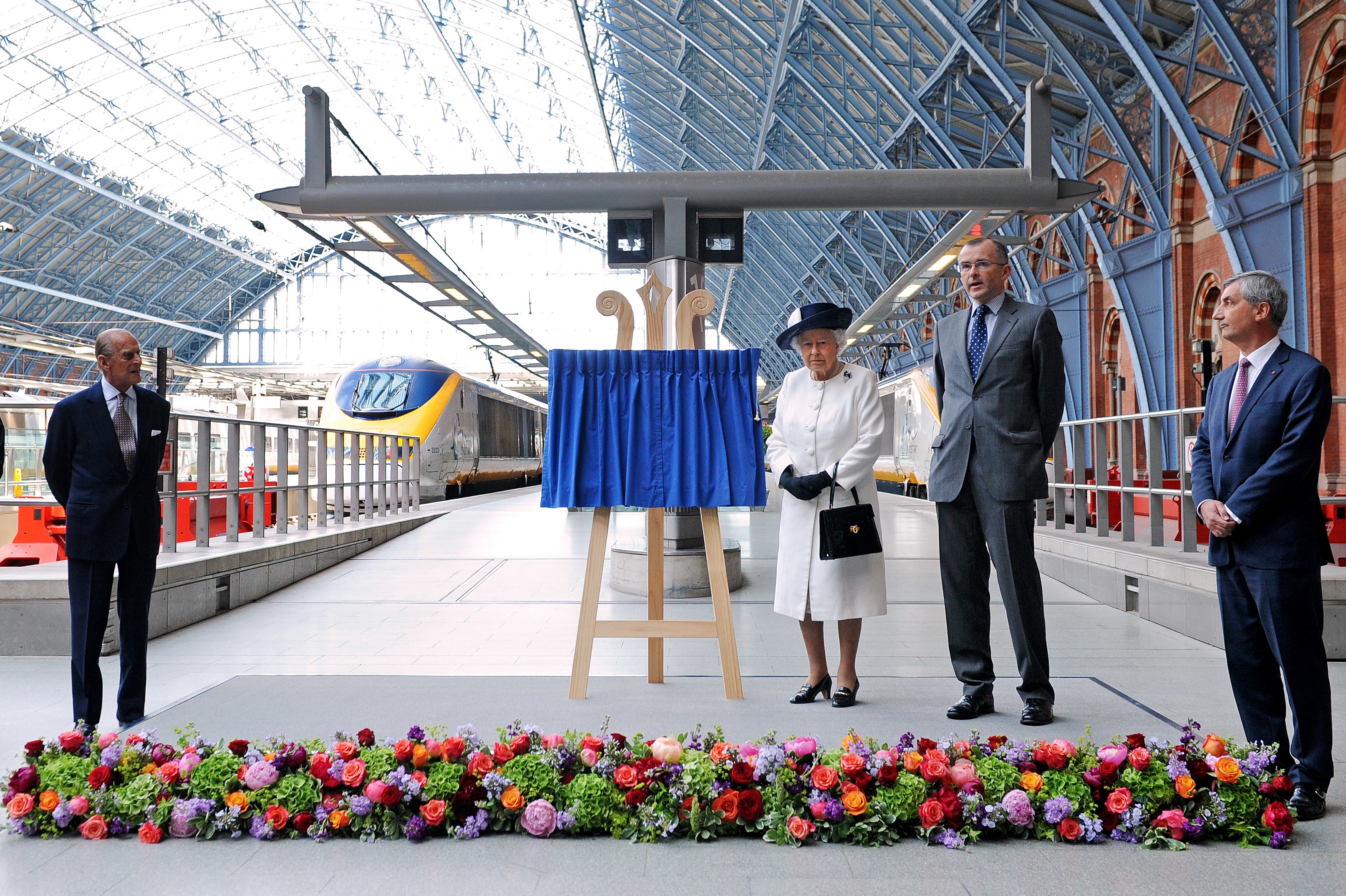 Her Majesty The Queen unveils plaque to celebrate 20th anniversary of the Channel Tunnel opening – 5 June 2014, London