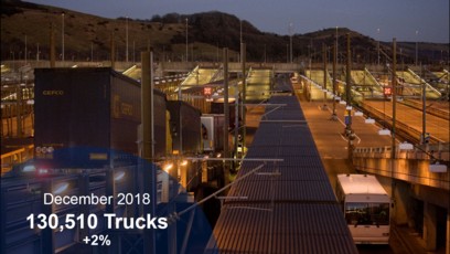 Shuttle traffic for December 2018 - New all-time record for Le Shuttle Freight