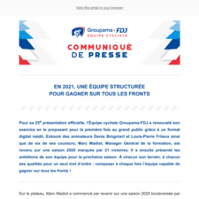 CP Présentation équipe 2021