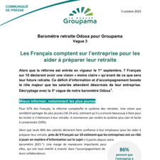 CP Groupama sondage retraite entreprises