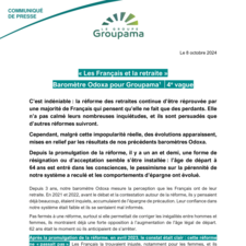 CP Groupama Baromètre retraite Odoxa 2024