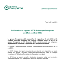 CP Groupama_Publication SFCR au 31décembre2025