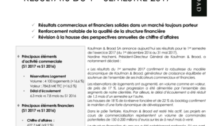 Résultats du 1er semestre 2017