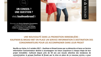 Kaufman & Broad met en place un Service Information Consommateur