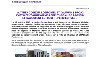 Altarea Cogedim, Logipostel et Kaufman & Broad participent au renouvellement urbain de Bagneux et inaugurent le projet « Perspectives »