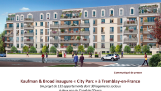 Kaufman & Broad inaugure « City Parc » à Tremblay-en-France
