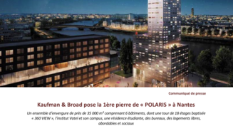Kaufman & Broad pose la 1ère pierre de « POLARIS » à Nantes