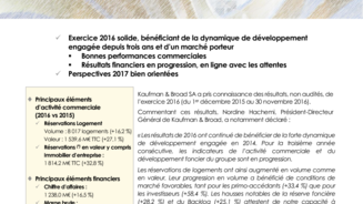 Résultats Annuels 2016
