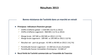 Résultats Annuels 2013