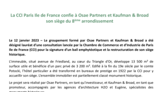CP_La CCI Paris Ile de France confie à Osae Partners et Kaufman & Broad  son siège du 8ème arrondissement.pdf