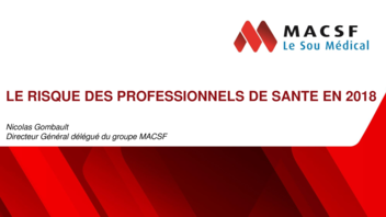 [RAPPORT] Rapport 2018 sur le risque des professionnels de santé