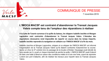 Communiqué (PDF) - Fin de la Transat Jacques Vabre